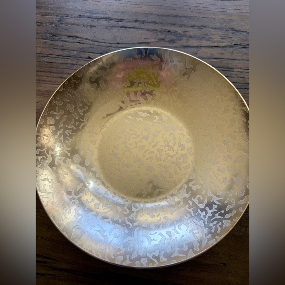 Vintage Kensington Moire Gold Patterned Carlton server art deco mid century